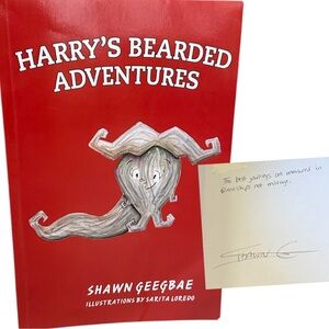 Rare SIGNED Harry's Bearded Adventures, Geegbae, Shawn Children’s Book